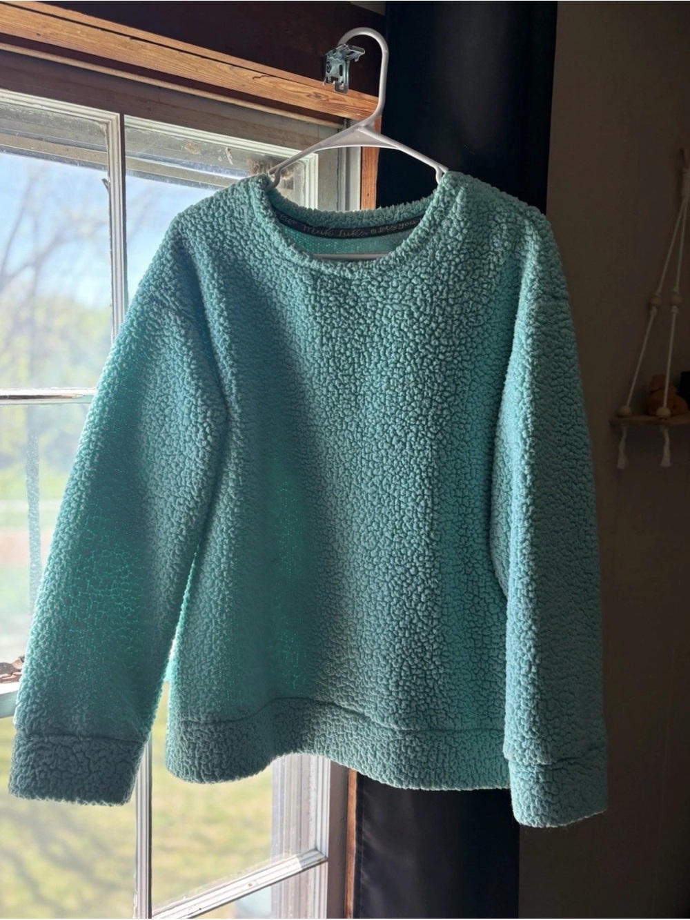 Muk Luks Aqua Crewneck Sherpa Pullover